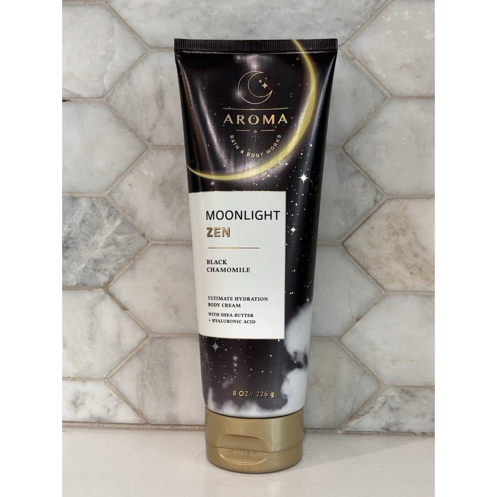 BATH & BODY WORKS MOONLIGHT ZEN BLACK CHAMOMILE BODY CREAM 8 OZ